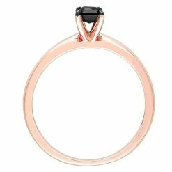 Stella Grace 14k Rose Gold 1/2 Carat T.W. Emerald Cut Black Diamond Solitaire Engagement Ring -Stella Grace Sales unnamed file 5671