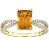 Stella Grace 14k Gold Madeira Citrine & 1/5 Carat T.W. Diamond Bypass Engagement Ring
