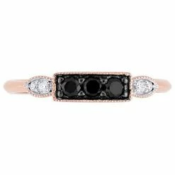 Stella Grace 10k Rose Gold 1/4 Carat T.W. Black & White Diamond 3-Stone Ring 11 Stella Grace 10k Rose Gold 1/4 Carat T.W. Black & White Diamond 3-Stone Ring -Stella Grace Sales unnamed file 5707
