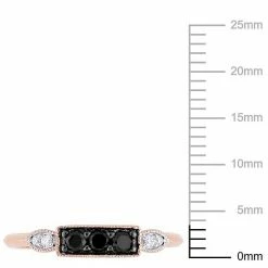 Stella Grace 10k Rose Gold 1/4 Carat T.W. Black & White Diamond 3-Stone Ring 13 Stella Grace 10k Rose Gold 1/4 Carat T.W. Black & White Diamond 3-Stone Ring -Stella Grace Sales unnamed file 5709