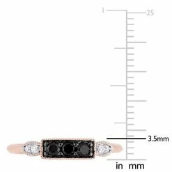 Stella Grace 10k Rose Gold 1/4 Carat T.W. Black & White Diamond 3-Stone Ring 14 Stella Grace 10k Rose Gold 1/4 Carat T.W. Black & White Diamond 3-Stone Ring -Stella Grace Sales unnamed file 5710