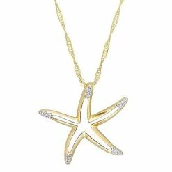 Stella Grace 10k Gold Diamond Accent Starfish Pendant