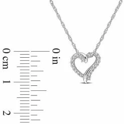 Stella Grace 10k White Gold 1/10 Carat T.W Diamond Heart Pendant Necklace -Stella Grace Sales unnamed file 5729