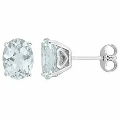 Stella Grace Sterling Silver & Gemstone Oval Stud Earrings Created Ruby -Stella Grace Sales unnamed file 575