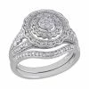 Stella Grace Sterling Silver 1/4 Ct. T.W. Diamond Engagement Ring Set