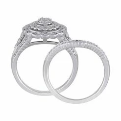 Stella Grace Sterling Silver 1/4 Ct. T.W. Diamond Engagement Ring Set -Stella Grace Sales unnamed file 5754