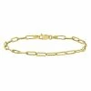 Stella Grace Men's 14k Gold Polished Paper Clip Chain Bracelet