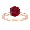 Stella Grace 10k Rose Gold Lab-Created Ruby Solitaire Ring