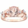 Stella Grace 10k Rose Gold Morganite & 1/7 Carat T.W. Diamond Engagement Ring