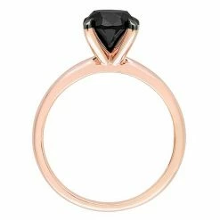 Stella Grace 14k Rose Gold 2 Carat T.W. Round Black Diamond Solitaire Engagement Ring -Stella Grace Sales unnamed file 5843
