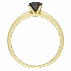 Stella Grace 14k Gold 1/2 Carat T.W Cushion Cut Black Diamond Solitaire Engagement Ring -Stella Grace Sales unnamed file 5853