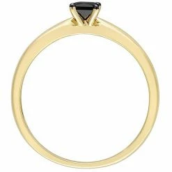 Stella Grace 14k Gold 1/4 Carat T.W. Princess Cut Black Diamond Solitaire Engagement Ring -Stella Grace Sales unnamed file 5868