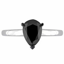 Stella Grace 10k White Gold 1 Carat T.W. Black Diamond Teardrop Solitaire Ring -Stella Grace Sales unnamed file 5900