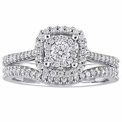 Stella Grace 10k White Gold 5/8 Carat T.W Diamond Engagement Ring Set