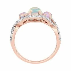 Stella Grace 10K Rose Gold 1/3 Carat T.W. Diamond & Opal Fashion Ring -Stella Grace Sales unnamed file 592