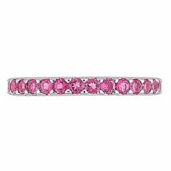 Stella Grace 10k White Gold Pink Tourmaline Eternity Ring -Stella Grace Sales unnamed file 5934