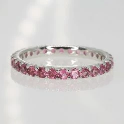 Stella Grace 10k White Gold Pink Tourmaline Eternity Ring -Stella Grace Sales unnamed file 5935