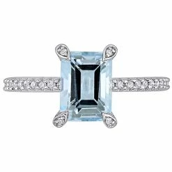 Stella Grace 10k White Gold 1/10 Carat T.W. Diamond & Blue Topaz Ring -Stella Grace Sales unnamed file 5951