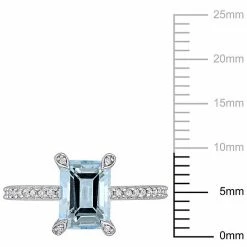 Stella Grace 10k White Gold 1/10 Carat T.W. Diamond & Blue Topaz Ring -Stella Grace Sales unnamed file 5952