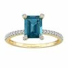 Stella Grace 14k Gold London Blue Topaz & 1/10 Carat T.W. Diamond Engagement Ring