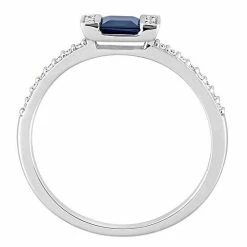 Stella Grace 14k White Gold Sapphire & 1/10 Carat T.W. Diamond Engagement Ring -Stella Grace Sales unnamed file 5993