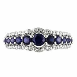 Stella Grace Sterling Silver Lab-Created Sapphire Graduated Ring -Stella Grace Sales unnamed file 6