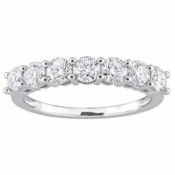 Stella Grace Sterling Silver Lab-Created Moissanite Anniversary Ring