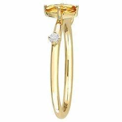 Stella Grace 10k Gold Citrine & White Topaz Stackable Ring -Stella Grace Sales unnamed file 6002