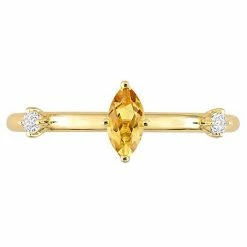 Stella Grace 10k Gold Citrine & White Topaz Stackable Ring -Stella Grace Sales unnamed file 6003