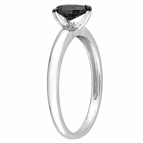 Stella Grace 14k White Gold 1/2 Carat T.W Pear Shaped Black Diamond Solitaire Engagement Ring 2 Stella Grace 14k White Gold 1/2 Carat T.W Pear Shaped Black Diamond Solitaire Engagement Ring - Image 2