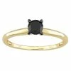 Stella Grace 14k Gold 1/2 Carat T.W Black Diamond Solitaire Ring