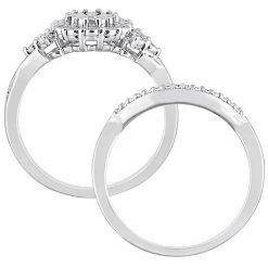 Stella Grace Sterling Silver 1/5 Carat T.W. Diamond Halo Engagement Ring Set -Stella Grace Sales unnamed file 6077