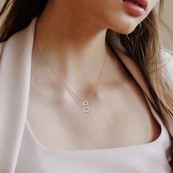 Stella Grace 18k Gold Over Sterling Silver Diamond Accent 2-Circle Layered Necklace 18k Rose Gold Plated -Stella Grace Sales unnamed file 6092