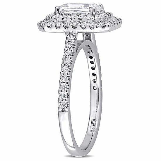 Stella Grace 10k White Gold 1 5/8 Carat T.W. Lab-Created Moissanite Halo Engagement Ring 2 Stella Grace 10k White Gold 1 5/8 Carat T.W. Lab-Created Moissanite Halo Engagement Ring - Image 2