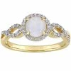 Stella Grace 10k Gold White Opal & 1/6 Carat T.W. Diamond Infinity Ring