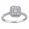 Stella Grace 10k White Gold 1/2 Carat T.W. Diamond Cluster Engagement Ring