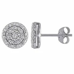 Stella Grace 10K White Gold 1/4 Carat T.W. Diamond Halo Stud Earrings