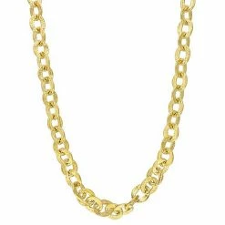 Stella Grace 18k Gold Over Silver 8.8 Mm Fancy Hammered Rolo Chain Necklace 18k Gold Plated -Stella Grace Sales unnamed file 6192