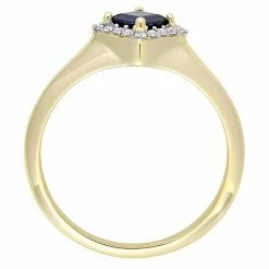 Stella Grace 14k Gold Sapphire & 1/10 Carat T.W. Diamond Halo Ring 6 Stella Grace 14k Gold Sapphire & 1/10 Carat T.W. Diamond Halo Ring -Stella Grace Sales unnamed file 6199