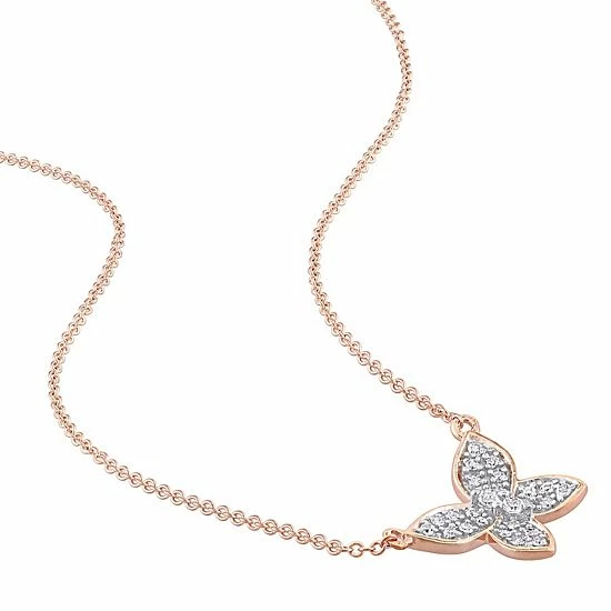 Stella Grace 10k Gold 1/8 Carat T.W. Diamond Butterfly Pendant 10k White Gold 4 Stella Grace 10k Gold 1/8 Carat T.W. Diamond Butterfly Pendant 10k White Gold - Image 4