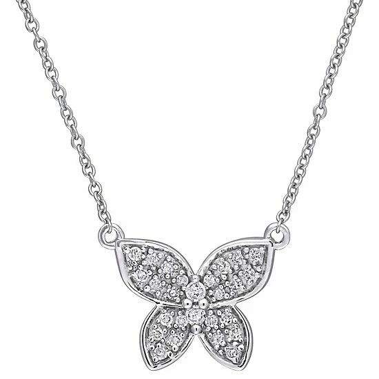 Stella Grace 10k Gold 1/8 Carat T.W. Diamond Butterfly Pendant 10k White Gold 6 Stella Grace 10k Gold 1/8 Carat T.W. Diamond Butterfly Pendant 10k White Gold - Image 6