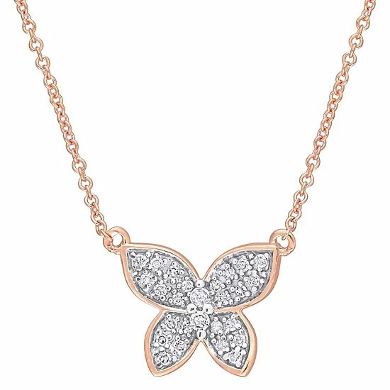 Stella Grace 10k Gold 1/8 Carat T.W. Diamond Butterfly Pendant 10k White Gold 7 Stella Grace 10k Gold 1/8 Carat T.W. Diamond Butterfly Pendant 10k White Gold - Image 7