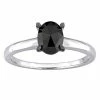 Stella Grace 10k White Gold 1 Carat T.W. Black Diamond Solitaire Engagement Ring