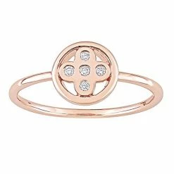Stella Grace 10k Rose Gold Diamond Accent Circular Ring