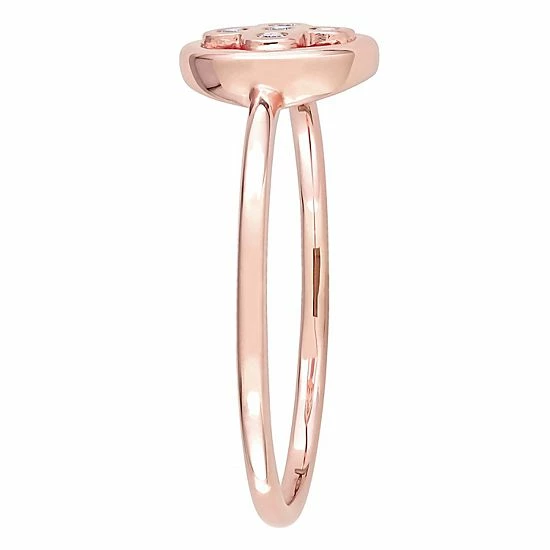 Stella Grace 10k Rose Gold Diamond Accent Circular Ring 2 Stella Grace 10k Rose Gold Diamond Accent Circular Ring - Image 2