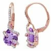 Stella Grace 10k Rose Gold Tanzanite & 1/5 Carat T.W. Diamond Drop Earrings