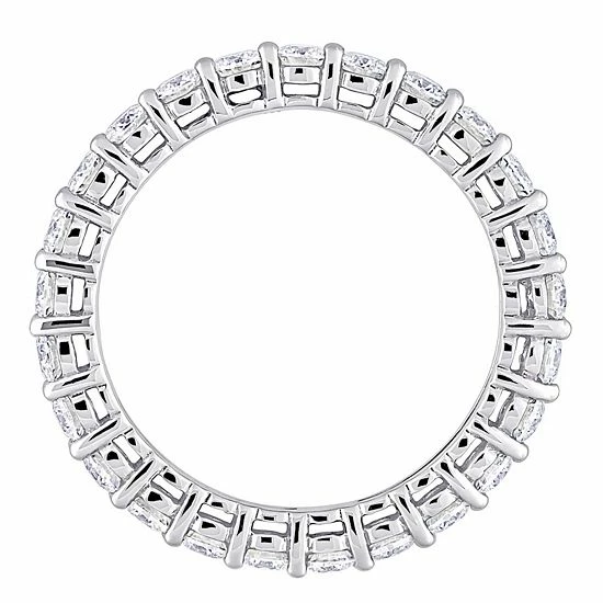 Stella Grace 10k White Gold 1 1/2 Carat T.W. Lab-Created Moissanite Eternity Wedding Band 3 Stella Grace 10k White Gold 1 1/2 Carat T.W. Lab-Created Moissanite Eternity Wedding Band - Image 3