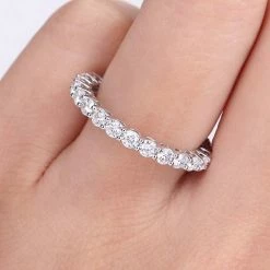 Stella Grace 10k White Gold 1 1/2 Carat T.W. Lab-Created Moissanite Eternity Wedding Band 9 Stella Grace 10k White Gold 1 1/2 Carat T.W. Lab-Created Moissanite Eternity Wedding Band -Stella Grace Sales unnamed file 633