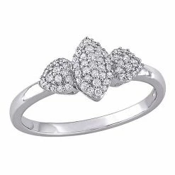 Stella Grace Sterling Sliver 1/5 Carat T.W. Diamond Cluster Ring