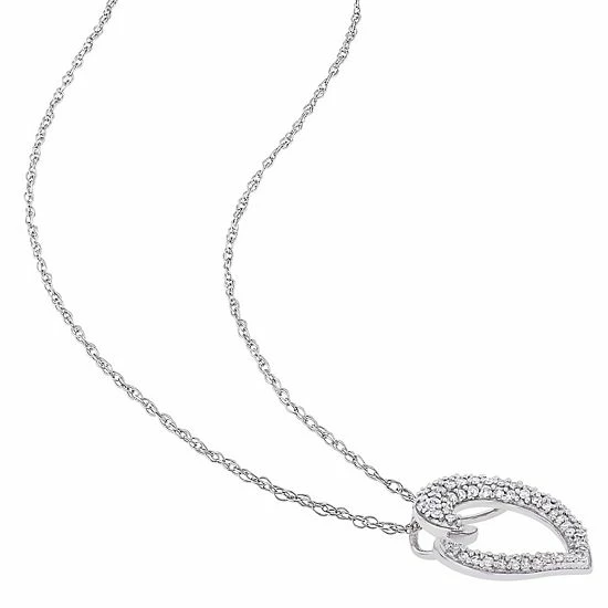 Stella Grace 10k White Gold 1/4 Carat T.W. Diamond Necklace 3 Stella Grace 10k White Gold 1/4 Carat T.W. Diamond Necklace - Image 3